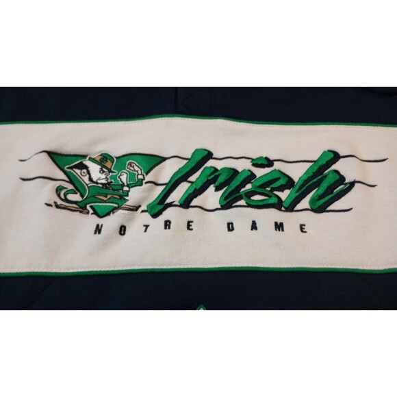 Adidas Notre Dame Fighting Irish Hoodie Mens Extra Large Henley Sweatshirt Leaf - Picture 5 of 16